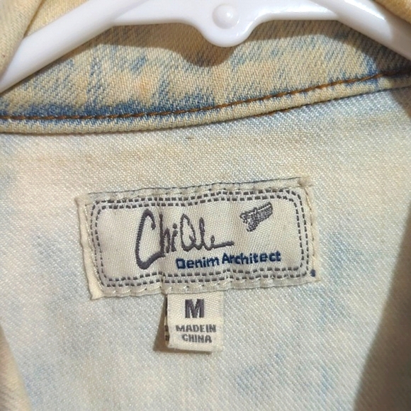 Stonewashed Denim Vest, ChiQle, Size M - Picture 9 of 13
